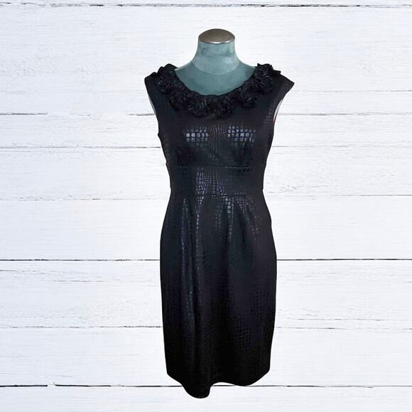 Elizabeth Howard Women's Black Sheath Sleevless Dress Size 6 - Picture 1 of 10